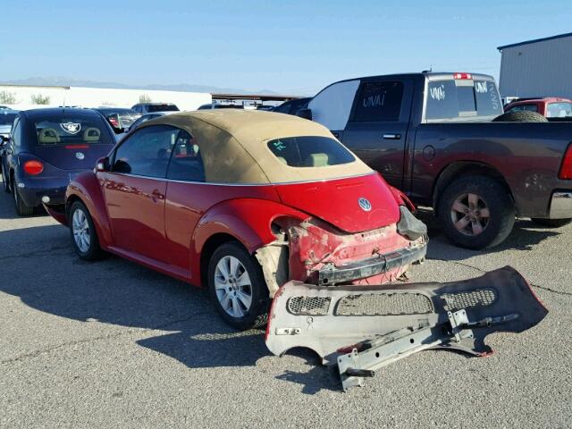 3VWRF31Y09M406119 - 2009 VOLKSWAGEN NEW BEETLE 红色 照片 3