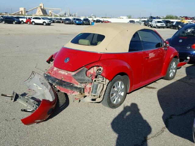 3VWRF31Y09M406119 - 2009 VOLKSWAGEN NEW BEETLE 红色 照片 4