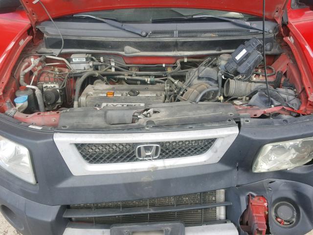 5J6YH28665L029678 - 2005 HONDA ELEMENT EX RED photo 7