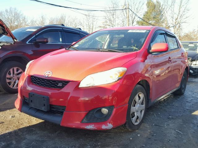 2T1KE40E69C029700 - 2009 TOYOTA COROLLA MA RED photo 2