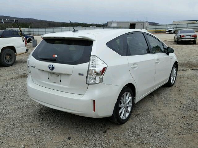 JTDZN3EU9E3331400 - 2014 TOYOTA PRIUS V WHITE photo 4