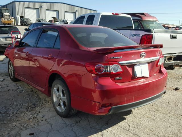 5YFBU4EE9DP139144 - 2013 TOYOTA COROLLA BA RED photo 3