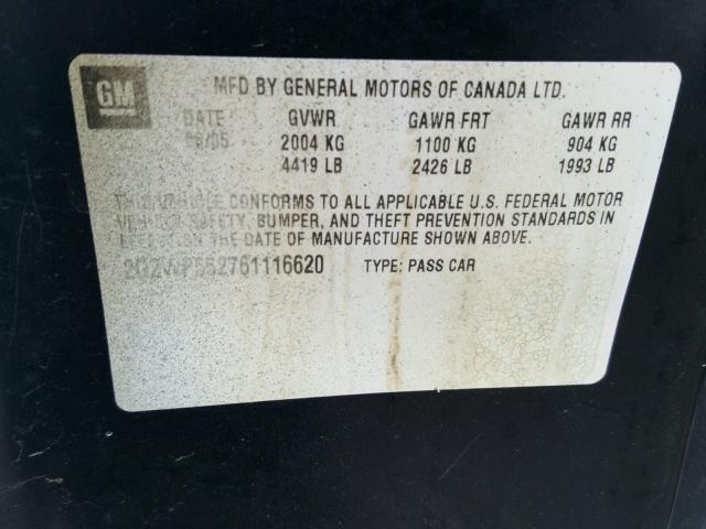 2G2WP552761116620 - 2006 PONTIAC GRAND PRIX Qara foto 10