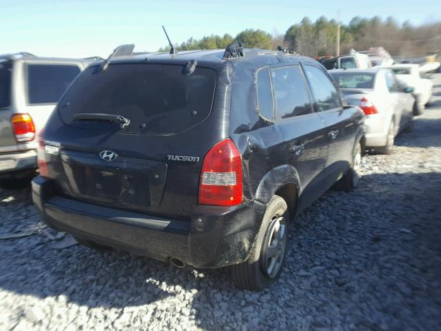 KM8JM12B35U207734 - 2005 HYUNDAI TUCSON GL BLACK photo 4