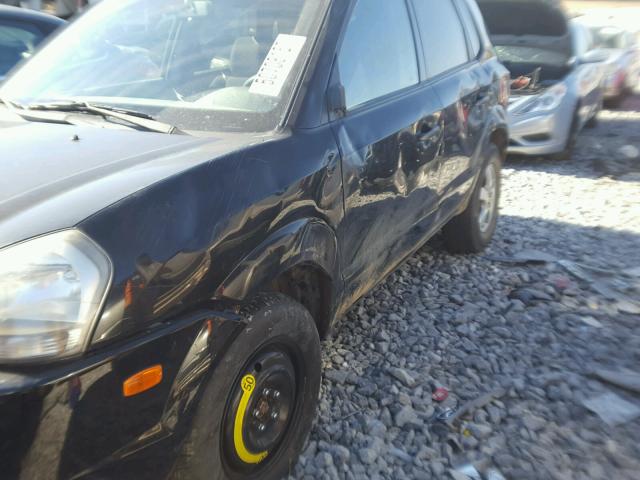 KM8JM12B35U207734 - 2005 HYUNDAI TUCSON GL BLACK photo 9