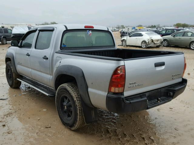 3TMJU62N97M035065 - 2007 TOYOTA TACOMA DOU SILVER photo 3