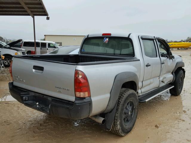 3TMJU62N97M035065 - 2007 TOYOTA TACOMA DOU SILVER photo 4