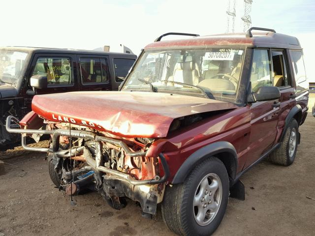 SALTY1244YA251596 - 2000 LAND ROVER DISCOVERY BURGUNDY photo 2