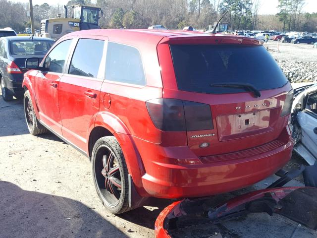 3C4PDCAB7ET268459 - 2014 DODGE JOURNEY SE RED photo 3