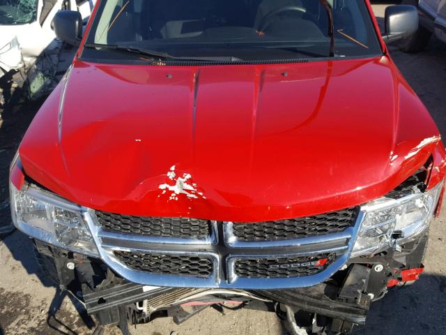 3C4PDCAB7ET268459 - 2014 DODGE JOURNEY SE RED photo 7