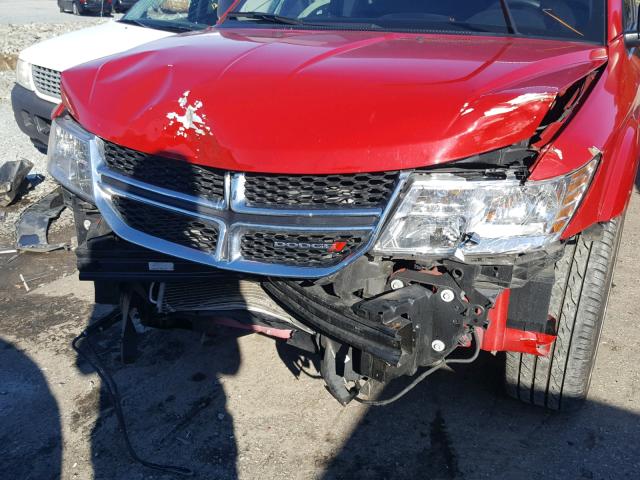 3C4PDCAB7ET268459 - 2014 DODGE JOURNEY SE RED photo 9