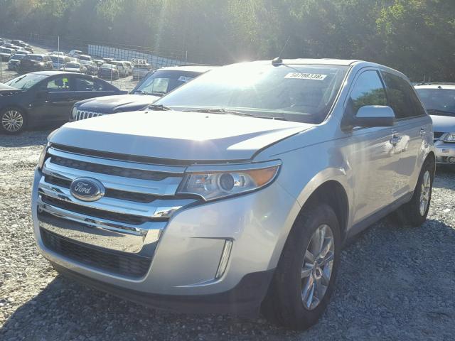 2FMDK3KC2BBA92990 - 2011 FORD EDGE LIMIT SILVER photo 2