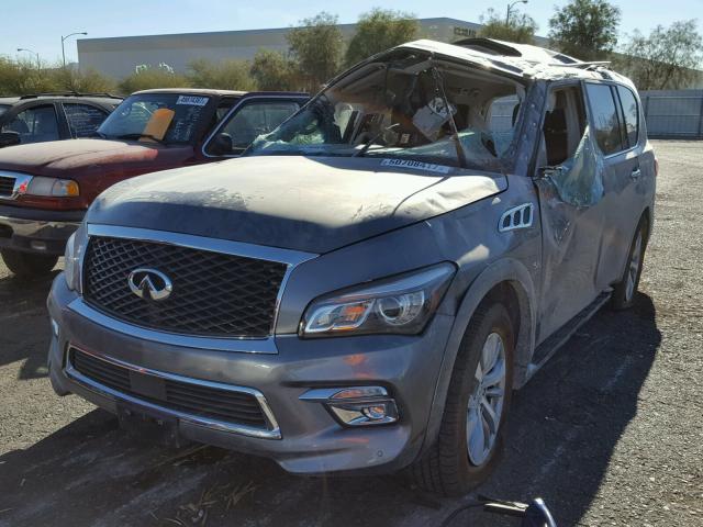 JN8AZ2NFXH9644894 - 2017 INFINITI QX80 BASE GRAY photo 2