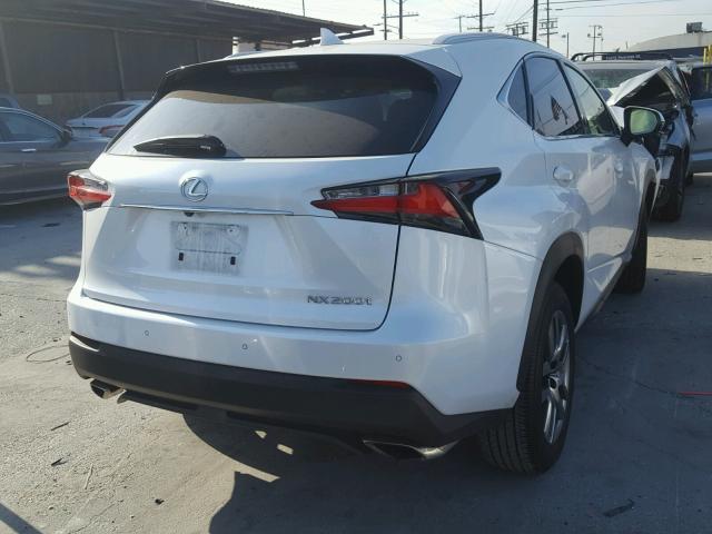 JTJYARBZ2F2002486 - 2015 LEXUS NX 200T WHITE photo 4