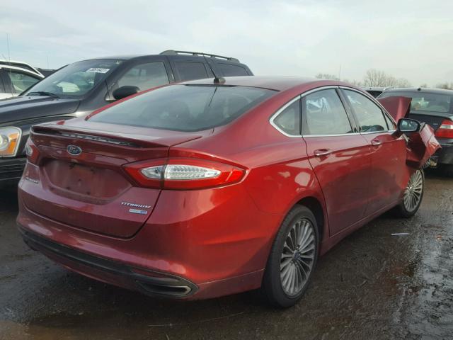 3FA6P0D93DR131627 - 2013 FORD FUSION TIT RED photo 4