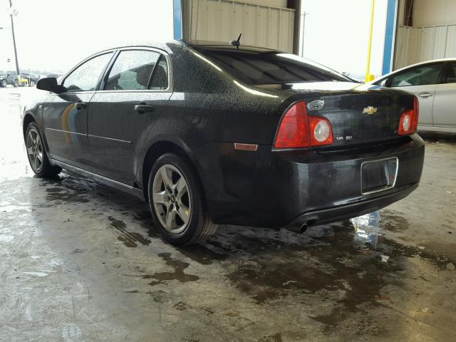 1G1ZH57B784267766 - 2008 CHEVROLET MALIBU 1LT BLACK photo 3