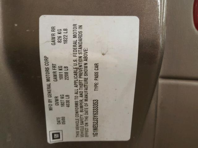 1G1NE52J3Y6333353 - 2000 CHEVROLET MALIBU LS 灰色 照片 10