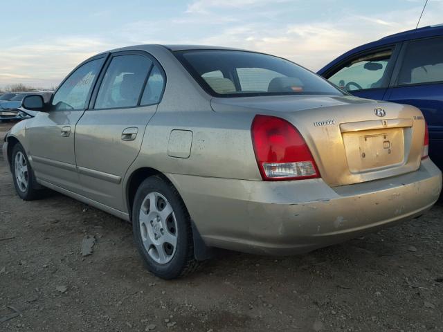 KMHDN45D03U580283 - 2003 HYUNDAI ELANTRA GL BEIGE photo 3