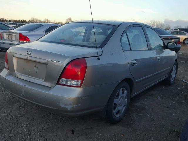 KMHDN45D03U580283 - 2003 HYUNDAI ELANTRA GL BEIGE photo 4