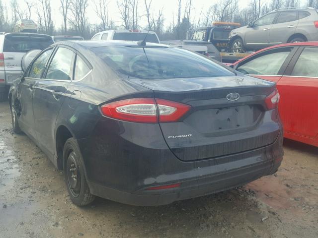 3FA6P0G72FR256535 - 2015 FORD FUSION S BLACK photo 3