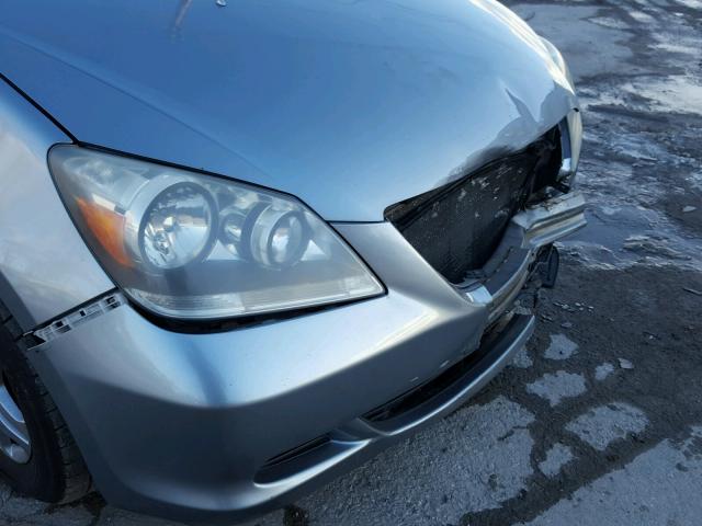 5FNRL38616B018560 - 2006 HONDA ODYSSEY EX BLUE photo 9