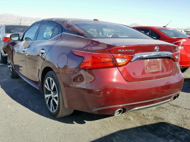 1N4AA6AP3HC372772 - 2017 NISSAN MAXIMA 3.5 MAROON photo 3