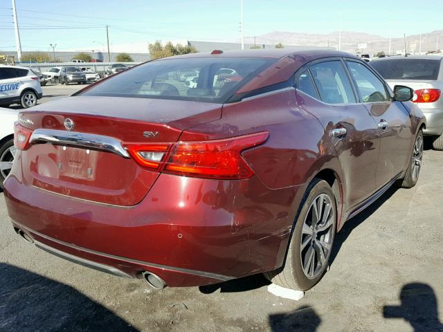 1N4AA6AP3HC372772 - 2017 NISSAN MAXIMA 3.5 MAROON photo 4