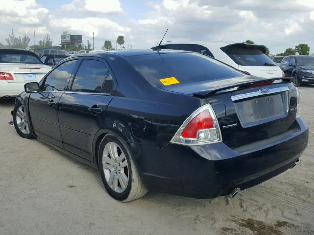 3FAHP08188R143064 - 2008 FORD FUSION SEL BLACK photo 3