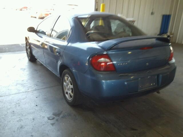 1B3ES56C53D185000 - 2003 DODGE NEON SXT BLUE photo 3