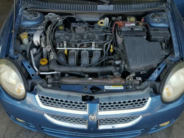 1B3ES56C53D185000 - 2003 DODGE NEON SXT BLUE photo 7