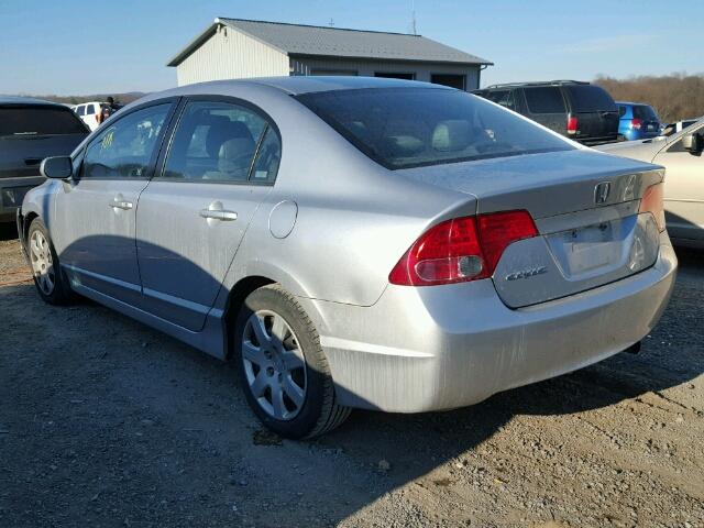 2HGFA16528H334023 - 2008 HONDA CIVIC LX SILVER photo 3