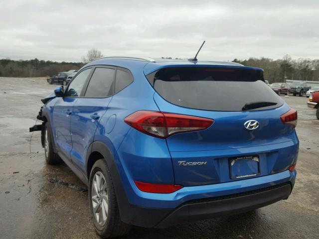 KM8J33A43GU101157 - 2016 HYUNDAI TUCSON LIM BLUE photo 3