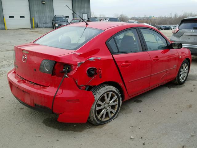 JM1BK323471677231 - 2007 MAZDA 3 S RED photo 4