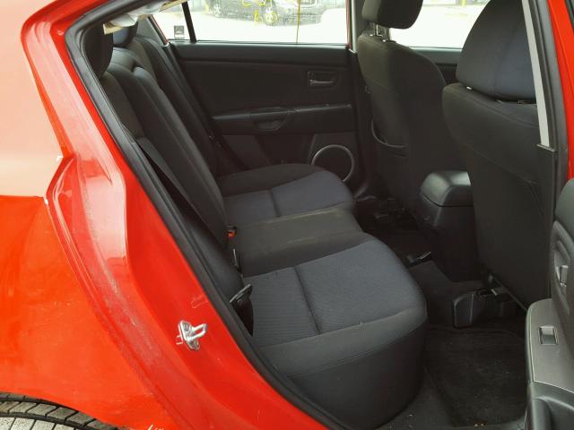 JM1BK323471677231 - 2007 MAZDA 3 S RED photo 6