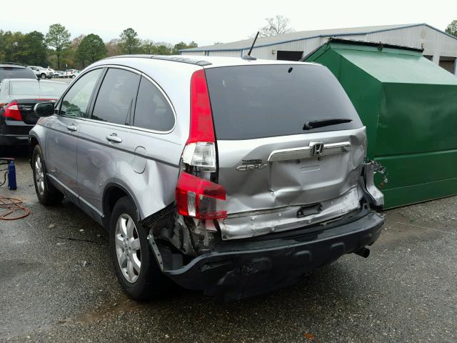 JHLRE38767C075812 - 2007 HONDA CR-V EXL SILVER photo 3