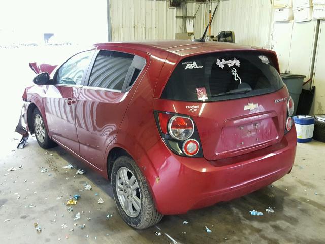 1G1JC6SHXE4157447 - 2014 CHEVROLET SONIC LT RED photo 3