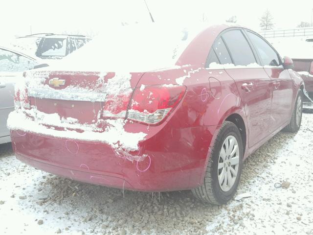 1G1PF5S92B7114834 - 2011 CHEVROLET CRUZE LT RED photo 4