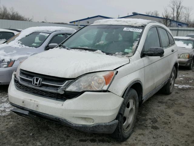 5J6RE4H38AL028170 - 2010 HONDA CR-V LX WHITE photo 2