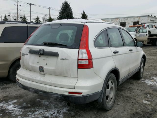 5J6RE4H38AL028170 - 2010 HONDA CR-V LX WHITE photo 4