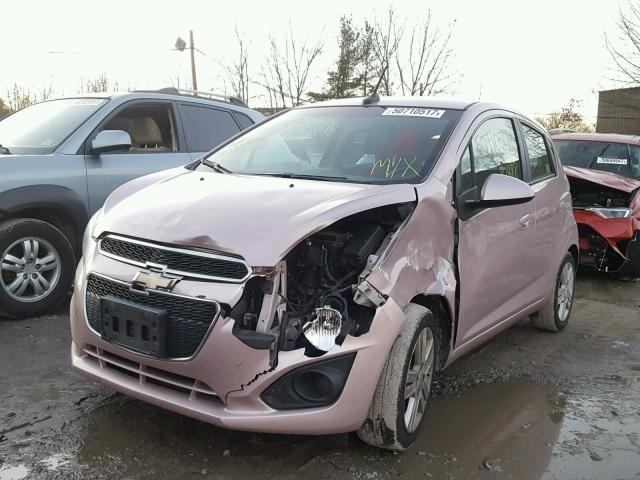 KL8CD6S96DC591982 - 2013 CHEVROLET SPARK 1LT PINK photo 2