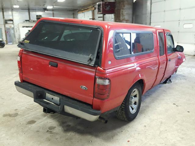 1FTYR44U64PA24264 - 2004 FORD RANGER SUP RED photo 4