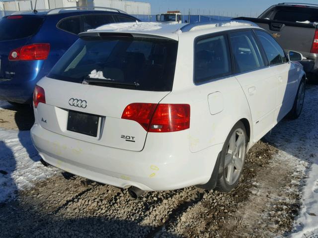 WAUKF68E08A154379 - 2008 AUDI A4 2.0T AV WHITE photo 4