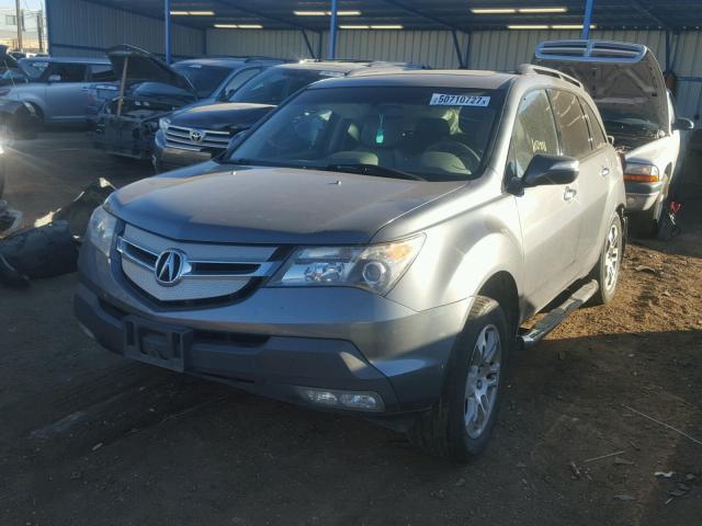 2HNYD28489H509878 - 2009 ACURA MDX TECHNO GRAY photo 2