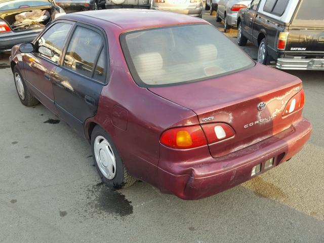 1NXBR12EXWZ128112 - 1998 TOYOTA COROLLA VE BURGUNDY photo 3