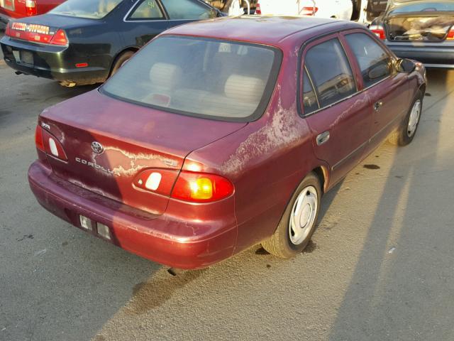 1NXBR12EXWZ128112 - 1998 TOYOTA COROLLA VE BURGUNDY photo 4