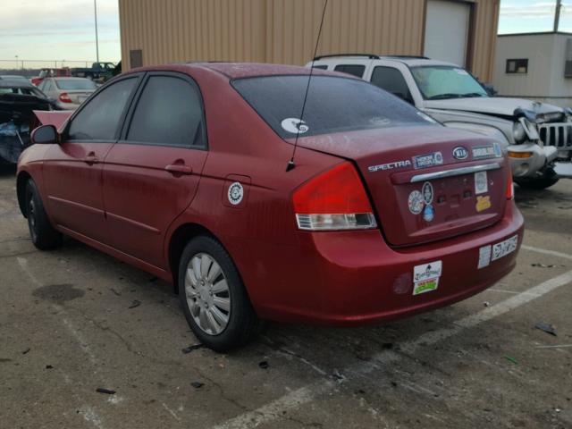 KNAFE221795647439 - 2009 KIA SPECTRA EX RED photo 3