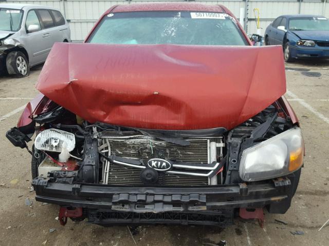 KNAFE221795647439 - 2009 KIA SPECTRA EX RED photo 9