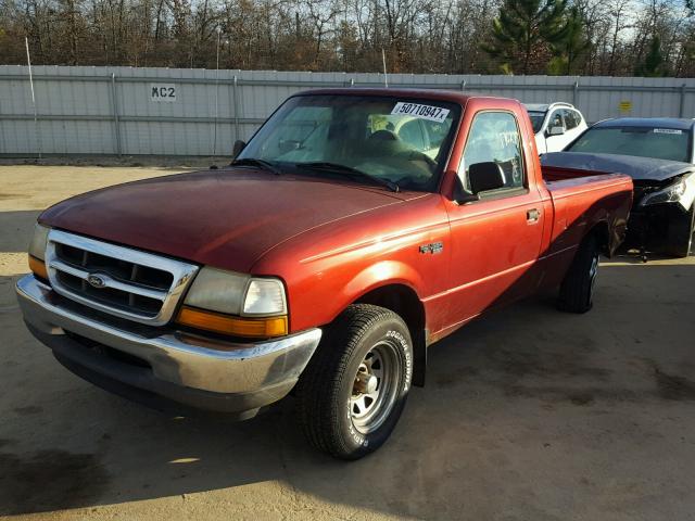 1FTYR10C7XUB22379 - 1999 FORD RANGER RED photo 2