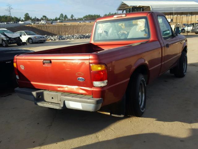 1FTYR10C7XUB22379 - 1999 FORD RANGER RED photo 4