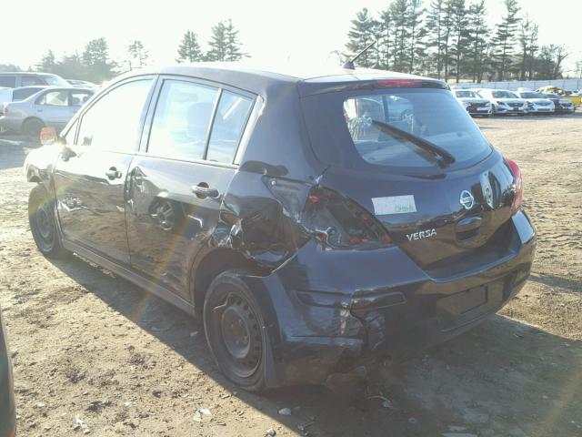 3N1BC13E39L444408 - 2009 NISSAN VERSA S BLACK photo 3